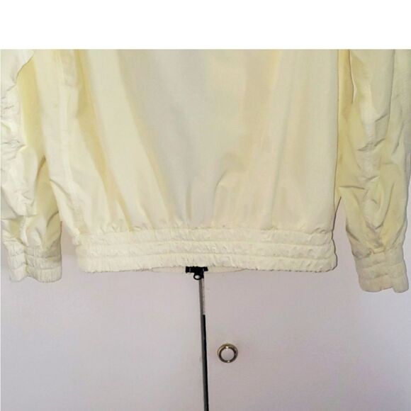 Aspesi Italy Pale Yellow Lightweight Full Zip Windbreaker Ribbed Cuffs Jacket S - Picture 4 of 10